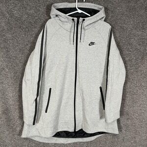 Nike Aeroloft Tech Fleece Parka Jacket Women's 2XL Gray‎ Insulated Full Zip